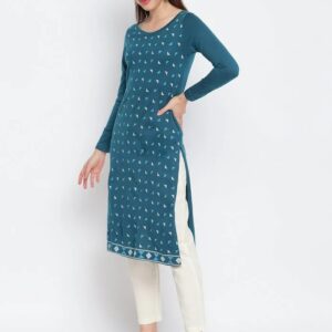 Imara Women Round Neck Printed Kurta