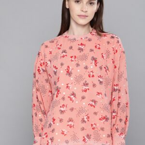 Chemistry Women Peach-Coloured Printed Top