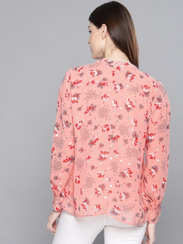 Chemistry Women Peach-Coloured Printed Top