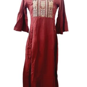 IMARA  Women A-line Maroon Dress