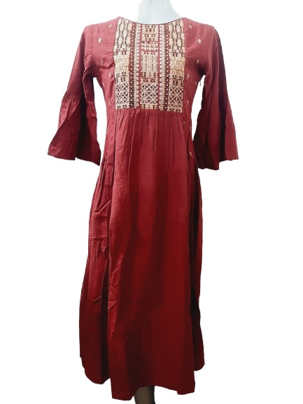 IMARA  Women A-line Maroon Dress