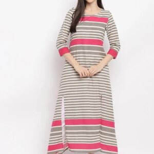 Imara Women Round Neck Printed Kurta