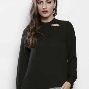 DOROTHY PERKINS Women Black Solid Top