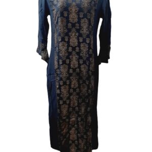 Imara women straight gold printed kurta with plazzo