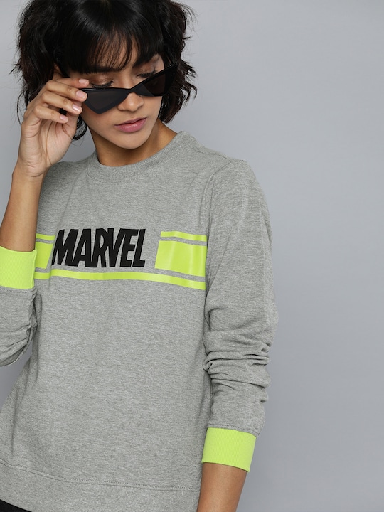 Kook N Keech Marvel Women Printed Pullover Sweatshirt