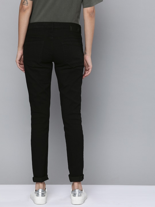 HERE&NOW Women Regular Fit Mid-Rise Clean Look Stretchable Jeans