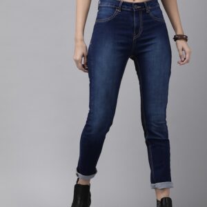 Roadster Women Super Skinny Fit Mid-Rise Clean Look Stretchable Cropped Jeans