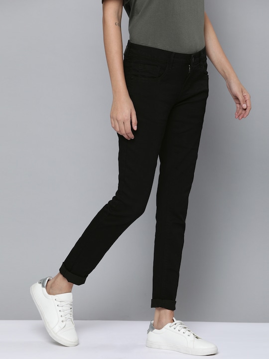 HERE&NOW Women Regular Fit Mid-Rise Clean Look Stretchable Jeans