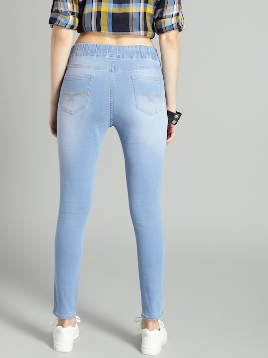 Roadster Women Solid High-Rise Denim Jeggings