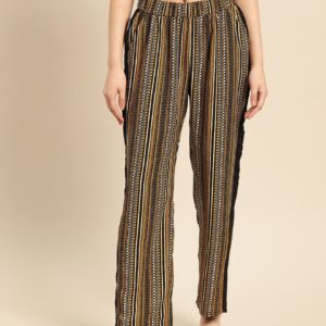 DressBerry Women Regular Fit Striped Trousers