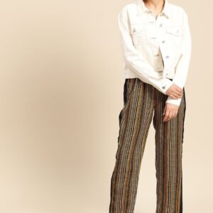 DressBerry Women Regular Fit Striped Trousers