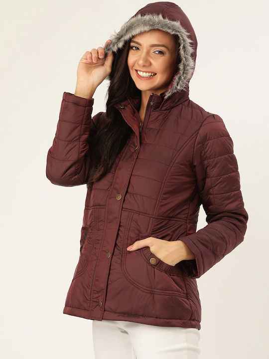 DressBerry Women Solid Hooded Parka Jacket