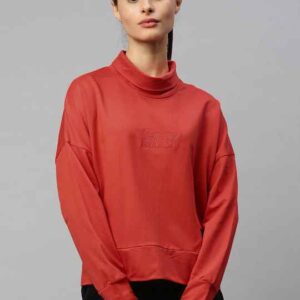 HRX by Hrithik Roshan Women Solid Antimicrobial Bio-Wash Lifestyle Sweatshirt