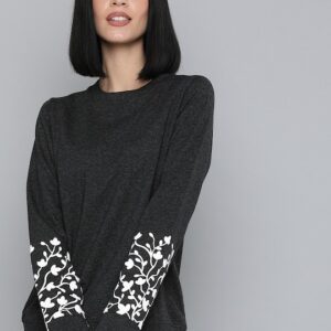 HERE&NOW Women Printed Sweatshirt