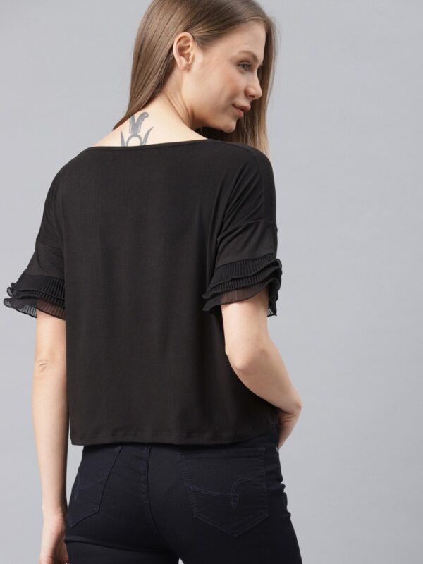 French Connection Women Black Solid Top