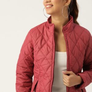 DressBerry Women Solid Quilted Jacket