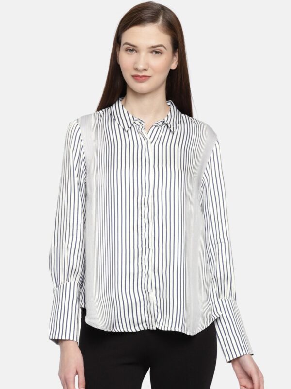 Allen Solly Women Regular Fit Striped Casual Shirt