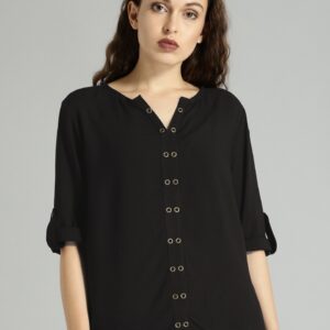 Roadster Women Black Solid Top