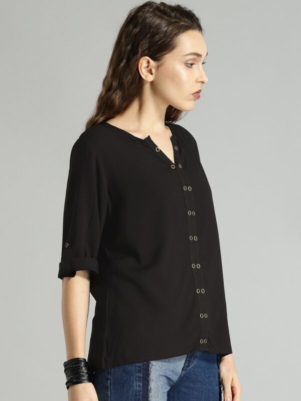 Roadster Women Black Solid Top