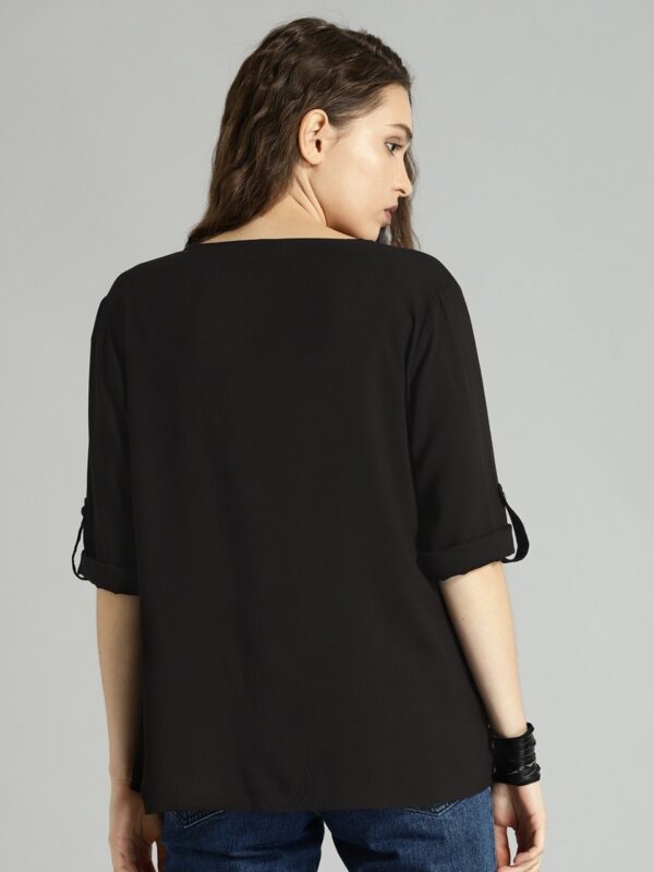 Roadster Women Black Solid Top