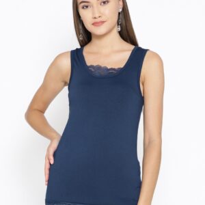 OVS Women Blue Solid Top