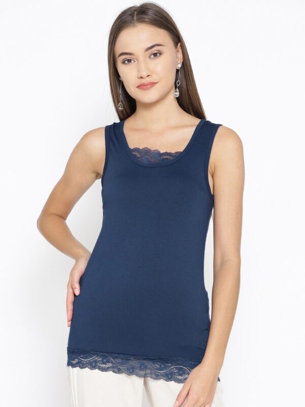 OVS Women Blue Solid Top