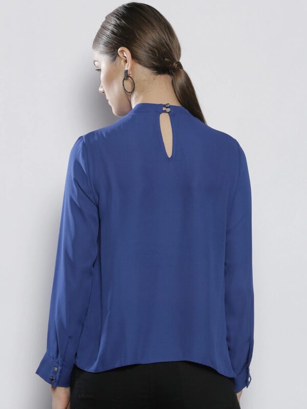 DOROTHY PERKINS Women Petite Blue Solid Top