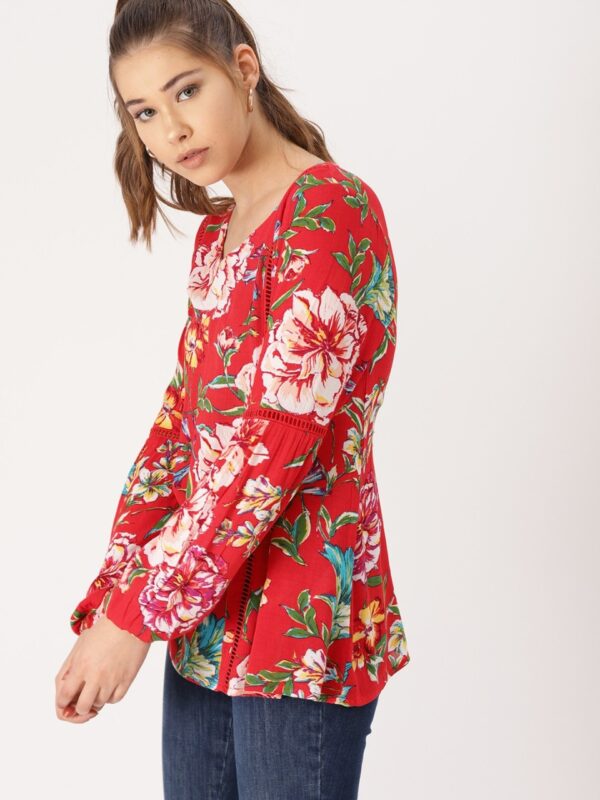 DressBerry Women Red Printed Top