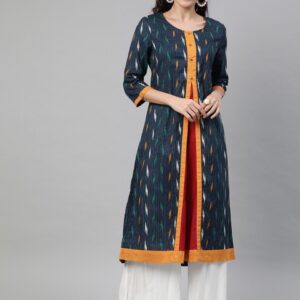 Anouk Women Striped A-Line Kurta