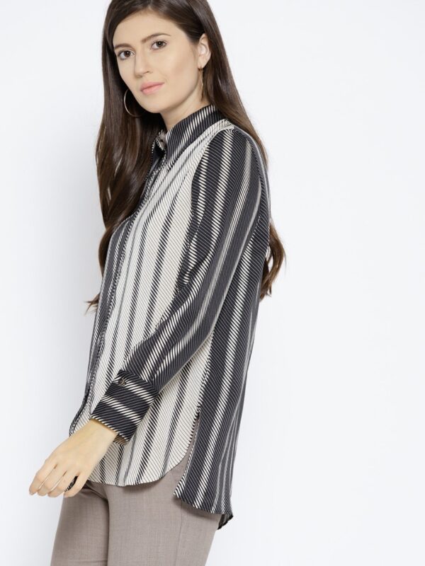 MANGO Women Regular Fit Striped Casual Shirt