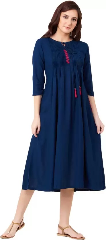 IMARA  Women A-line Blue Dress