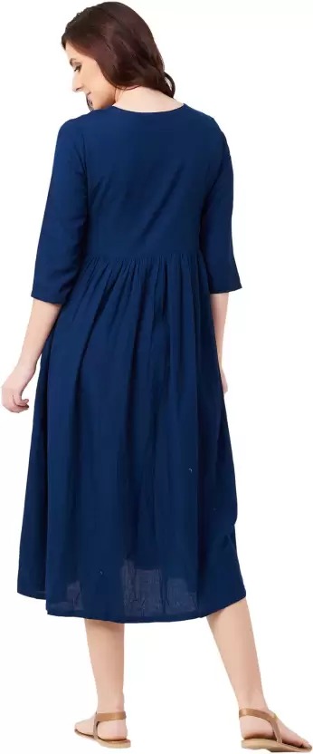 IMARA  Women A-line Blue Dress