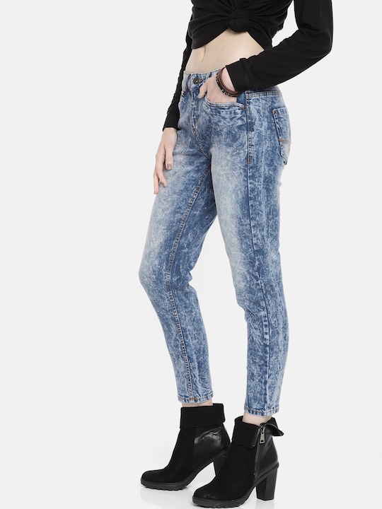 Roadster The Lifestyle Co Women Skinny Fit Mid-Rise Clean Look Stretchable Ankle Length Jeans