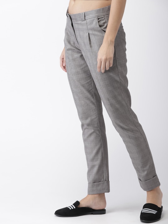 Mast & Harbour Women Checked Trousers