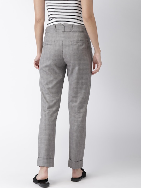 Mast & Harbour Women Checked Trousers