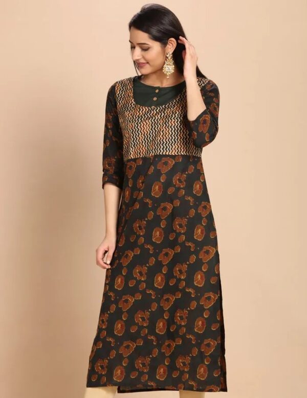 Imara Women Round Neck Printed Kurta