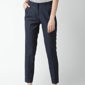 Mast & Harbour Women Checked Formal Trousers