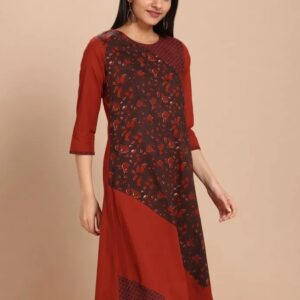 Imara Women Boat Neck Printed Kurta