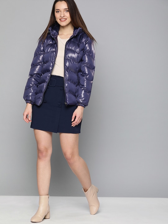 HERE&NOW Women Solid Puffer Jacket