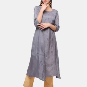 IMARA  Women Asymmetric Grey Dress