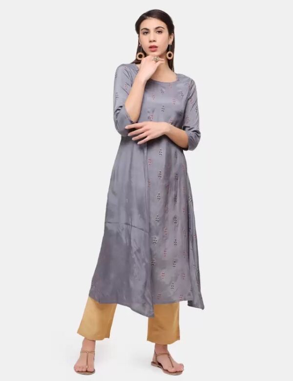 IMARA  Women Asymmetric Grey Dress