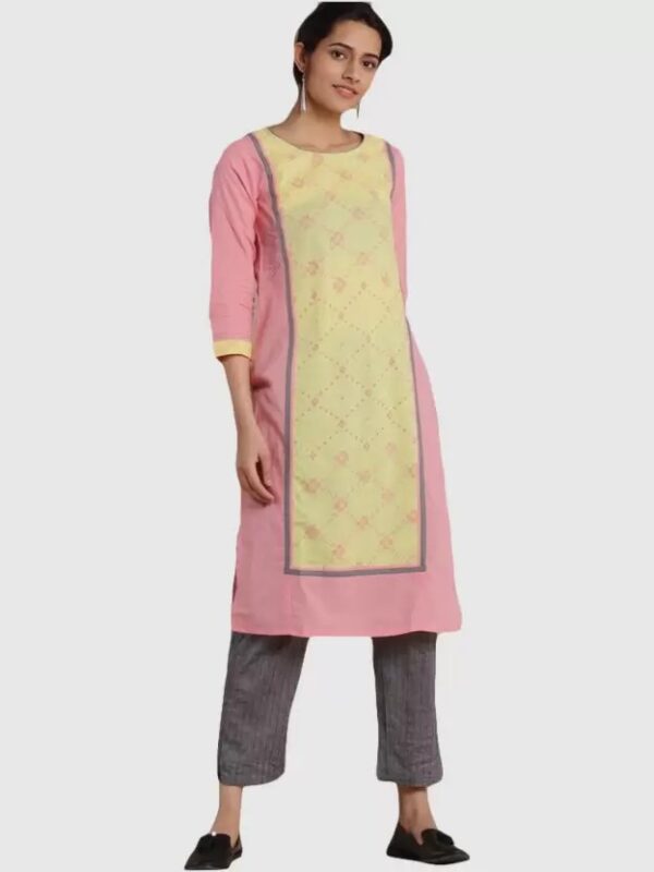 IMARA  Women Printed Pure Cotton Straight Kurta