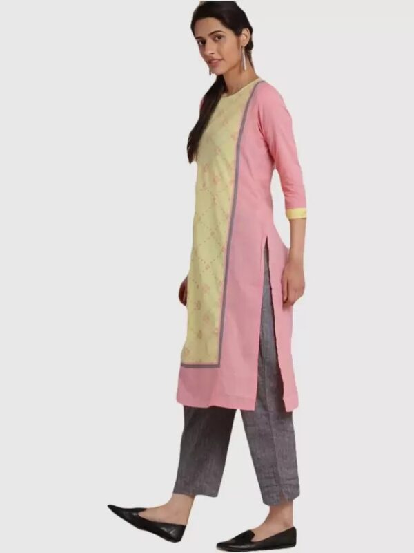 IMARA  Women Printed Pure Cotton Straight Kurta