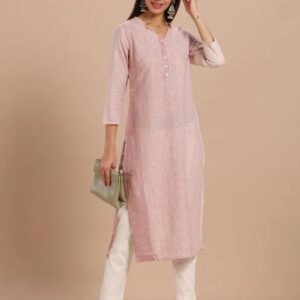 Imara Women Button Down Neck Printed Kurta