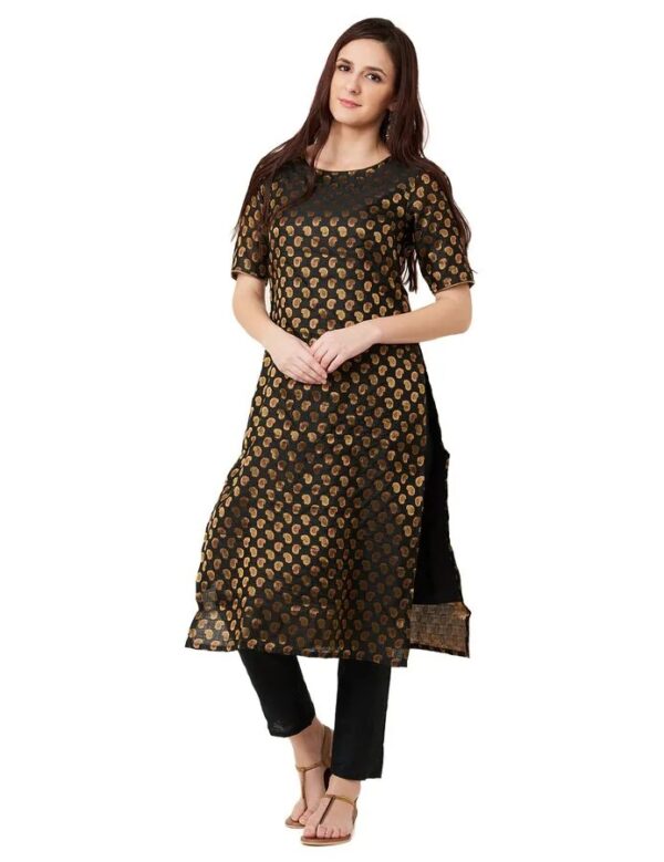 IMARA  Women Kurta and Pant Set Jacquard