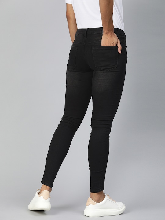 HERE&NOW Women Super Skinny Fit Mid-Rise Clean Look Stretchable Cropped Jeans