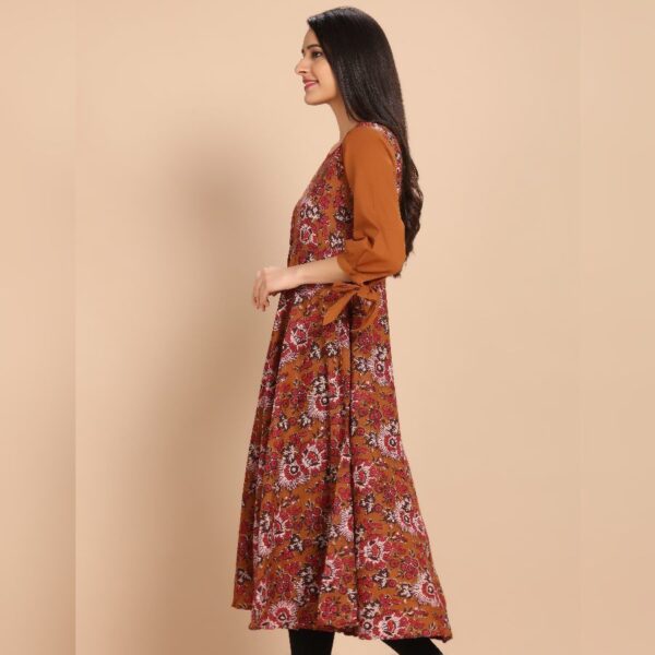 IMARA  Women Printed Pure Cotton Flared Kurta