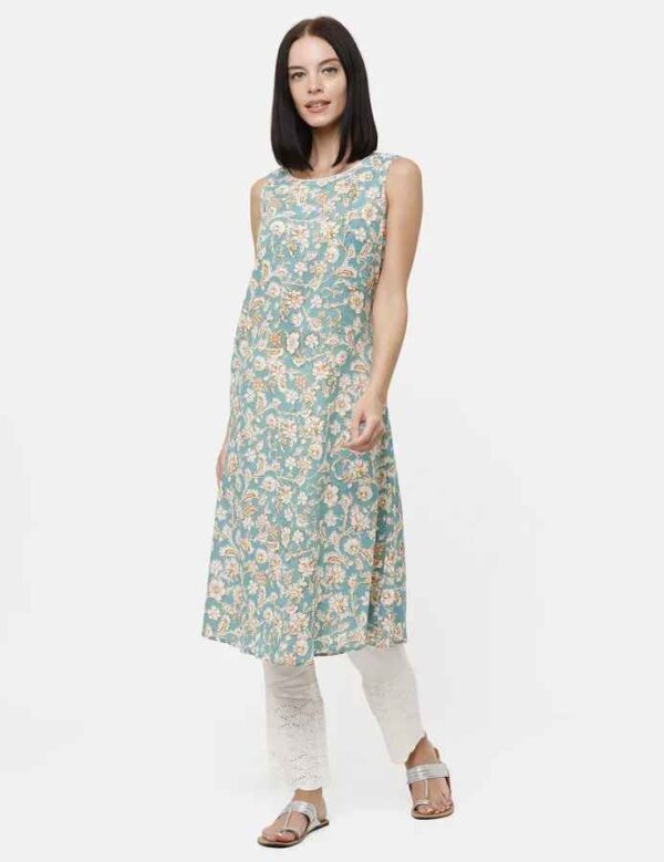 Imara Women Round Neck Printed Kurta