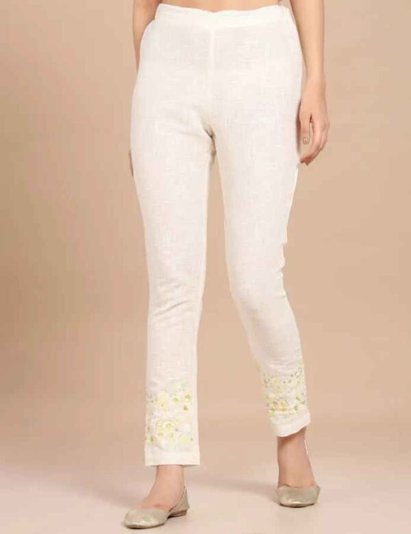 Previous Next Imara Women Straight Embroidered Pants