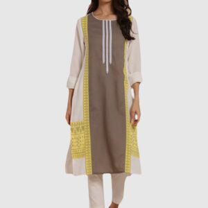 IMARA  Women Printed Polyester Straight Kurta